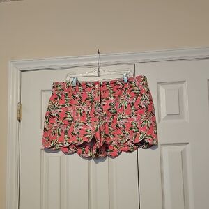 Crown & Ivy Pink Floral High Waist Shorts